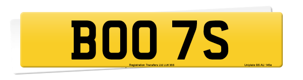 Registration number BOO 7S